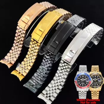 Браслет из нержавеющей стали 904L, ремешок для часов 20 мм, запасные части для часов NH35/NH36, ремешок для часов юбилейный