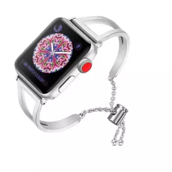 Браслет из нержавеющей стали для Apple Watch SE Band 6 5 4 40 мм 44 мм, Ювелирный Браслет-манжета для iWatch Se 6 3 1 Band 38 мм 42 мм