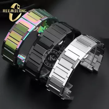 Браслет из нержавеющей стали для часов, выпуклый металлический серебристый черный розовый золотистый ремешок для часов Casio G-shock GM 2100