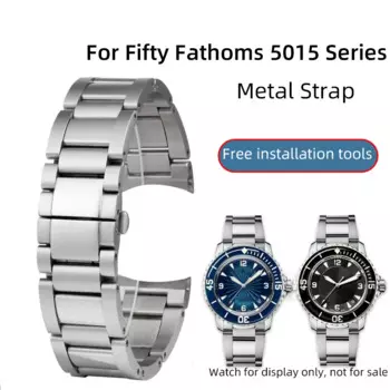 Браслет из нержавеющей стали для мужчин 50 Fathoms Blancpain 5015, сменный металлический ремешок для наручных часов 23 мм
