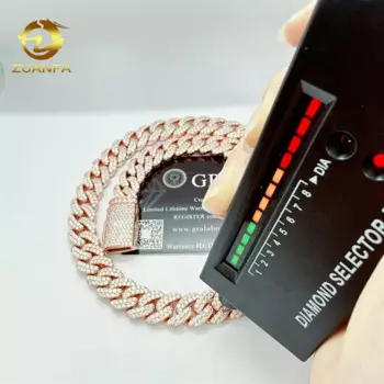 Браслет из серебра 925 пробы с бриллиантами, 13 мм