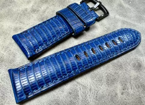 Браслет мужской из Кожи Ящерицы, редкий уникальный винтажный кожаный ремешок ручной работы для наручных часов, 24 26 мм