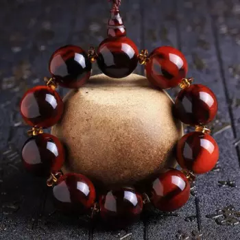 Браслет мужской из тибетских бусин, с браслетом