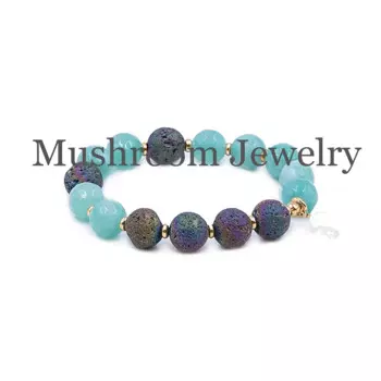 Браслет с бусинами для мужчин, Агатовые камни