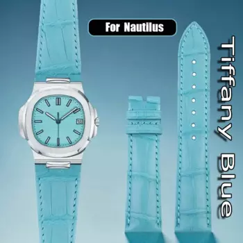 Браслет «сделай сам» Тиффани для Patek Philips Nautilus 5711/5712/5980, мужской кожаный ремешок для часов из крокодиловой кожи, ремешок для часов 25x12 мм