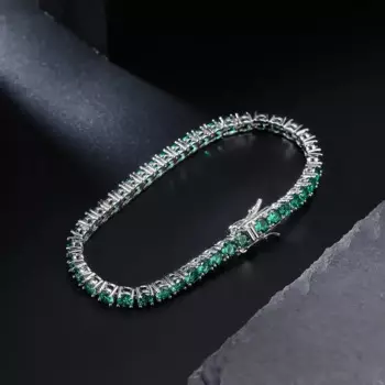 Браслет унисекс в стиле хип-хоп с фианитом, 4 мм