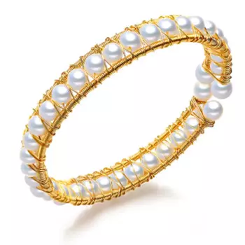 Браслет женский из натурального жемчуга, 6 мм