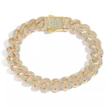 Браслеты из меди и кубинской цепи Майами, 12 мм