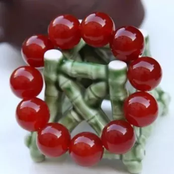 Браслеты из натурального красного агата, 18 мм