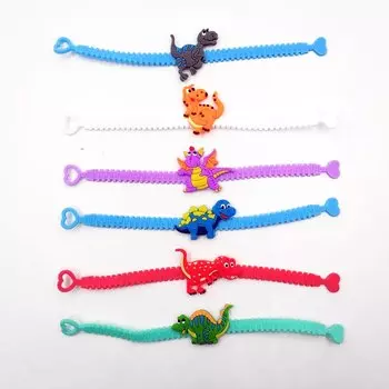 Браслеты с динозаврами 6 шт.