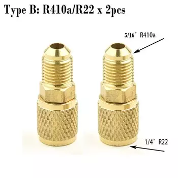 Латунный адаптер для вакуумного насоса R410a, адаптер 5/16 SAE F, быстроразъемные соединители к 1/4 SAE для адаптера кондиционера, БЫСТРОРАЗЪЕМНАЯ муфта