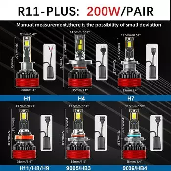 BraveWAY самый яркий светодиодный лампы H1 H3 H4 H11 H7 светодиодный фары для автомобиля H7 светодиодный Canbus H4 фары h7 led Автомобильные лампы 12V/24V 100W 6000K 25000LM