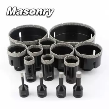 Паяные сухие сверла с резьбой M14, Вакуумные Паяные алмазные сверла для сухого сверления, пила для отверстий, инструменты для открывания отверстий из керамической плитки, гранита, мрамора