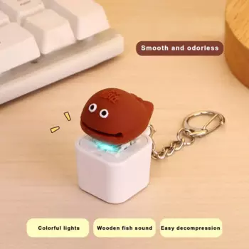 Брелок для ключей, игрушка, брелок, подвеска, деревянная рыба, брелок для ключей, игрушка-антистресс со световым эффектом, для детей