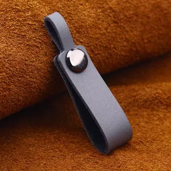 Брелок для ключей KEYYOU из натуральной кожи, аксессуар для автомобильных ключей с гладкой поверхностью