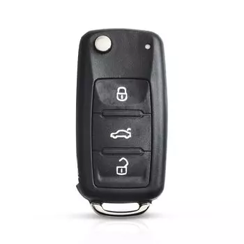 Брелок KEYYOU 10X с 3 кнопками, дистанционный складной, для VOLKSWAGEN Tiguan, Golf, Sagitar, Polo, MK6