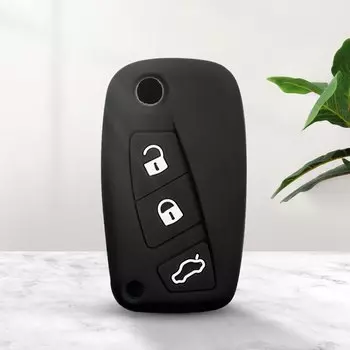 Брелок KEYYOU для FIAT Panda Stilo Punto Ducato Doblo микроавтобус Grande Bravo 500, брелок для ключей из силиконовой резины, чехол для автомобильного ключа с 3 кнопками