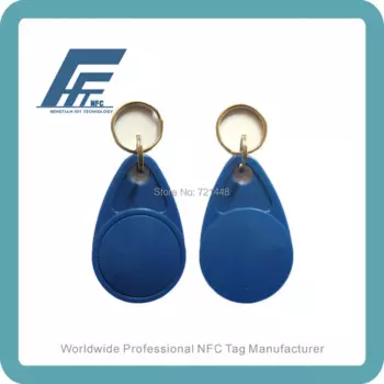 Брелок NFC, совместим со всеми мобильными телефонами nfc, синий, водонепроницаемый, 100 шт.