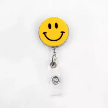 Брелок-ретрактор AIYOWI с улыбающимся лицом из силикона 60 см
