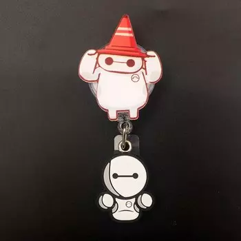 Брелок-ретрактор MINISO мультяшный белый