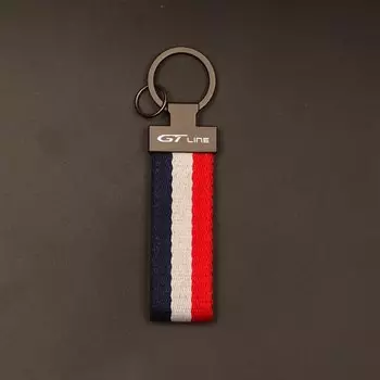 Брелок с французским флагом, металлический, кожаный, крестообразный, для Peugeot 5008 4008 4007 3008 2008 1007 907 807 508L 607 SW