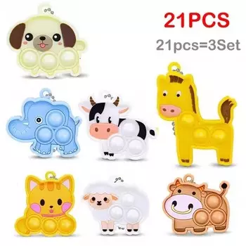 Брелоки с мультяшными животными ZQNYCY Silicone