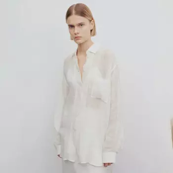 Брендовая женская рубашка R0w, летняя новая льняная свободная универсальная простая Легкая рубашка с длинным рукавом для женщин