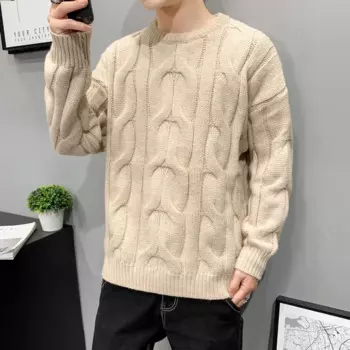Брендовые модные мужские свитера, дизайнерские вязаные мужские повседневные пуловеры с круглым вырезом, весна-осень-зима, размеры