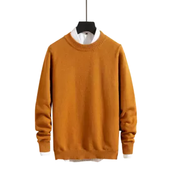 Брендовые модные мужские свитера, однотонные мужские повседневные пуловеры с круглым вырезом, весна-осень-зима, размеры M-2XL