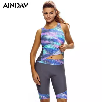 Брендовый комплект Танкини с подкладкой, купальники из 2 предметов, женский спортивный купальник брюки длиной до колен, пляжный купальный костюм размера плюс 5XL