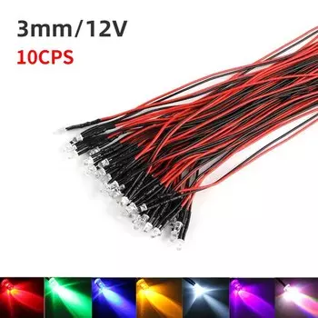 BRETEUIL 3mm LED круглые лампы белые 12В 20см