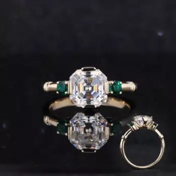 Бриллиантовое обручальное кольцо из желтого золота с бриллиантом, 10 к