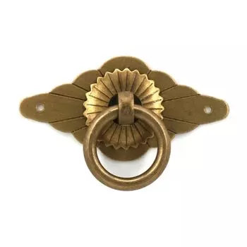 Бронзовая фурнитура для шкафа, ящики, выдвижные ручки, выдвижное кольцо для ящика, ручка для мебели, туалетного столика, шкатулки для драгоценностей, 1 шт.