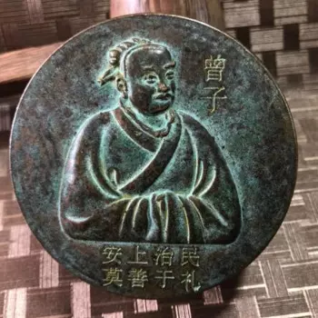 Бронзовая Коллекция: чернильный картридж Zengzi из чистой меди, глиняный ящик с чернилами, домашние украшения, реквизит для кино и телевидения