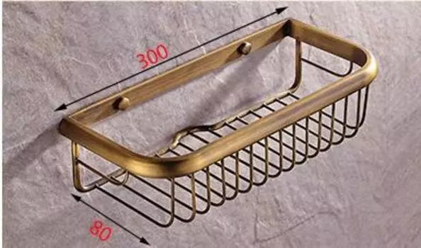 Бронзовая латунная полка для ванной Tuqiu