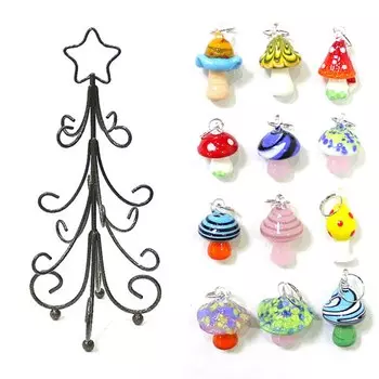 Бронзовые железные украшения для елки JSSMTLP с подвесками из стекла