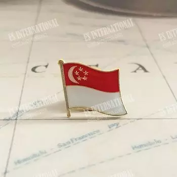 Брошь флаг Сингапура