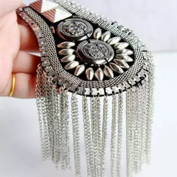 Брошь в британском стиле, маленькая Наплечная лямка для костюма, эполета с заклепками с несколькими кисточками, булавка на эполете, аксессуары для женских и мужских костюмов