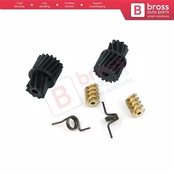 Bross BDP646 2 комплекта Дверной замок защелка привода Cog ремонтные шестерни Червячные шестерни пружины 2037200135 для Mercedes W203 W211 CLK w209 A209