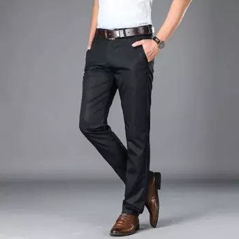 BROWON 2024 весна лето мужские Умные повседневные брюки Обычные прямые карманные детали длинные брюки мужские брюки большой размер 29-42