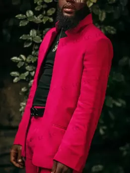 Брюки-блейзер мужские без пуговиц, с высоким лацканом