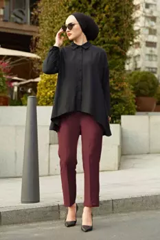 Брюки E-бордовые