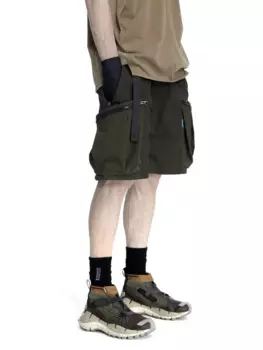 Брюки-карго 2 в 1, с большими карманами, 23SS