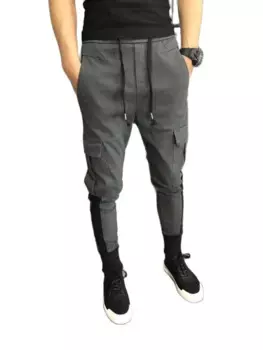 Брюки-карго мужские, эластичные, уличные