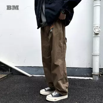 Брюки-карго мужские хлопковые прямые в стиле Харадзюку