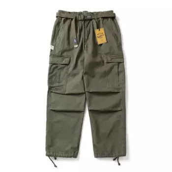 Брюки-карго мужские из 100% хлопка, с карманами