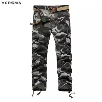 Брюки-карго мужские камуфляжные, без ремня
