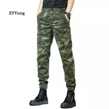 Брюки-карго мужские камуфляжные в стиле милитари