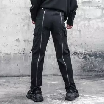 Брюки-карго мужские прямые в стиле хип-хоп