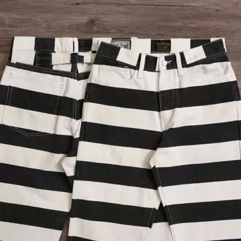 Брюки-карго мужские в полоску, 16 унций, 100% хлопок